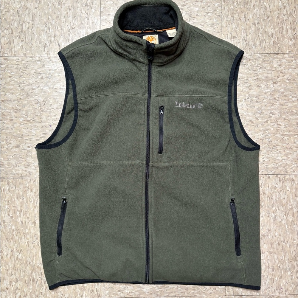 Timberland Green Full Zip Vest Men's L Outdoor Casual
Mid-Length Solid